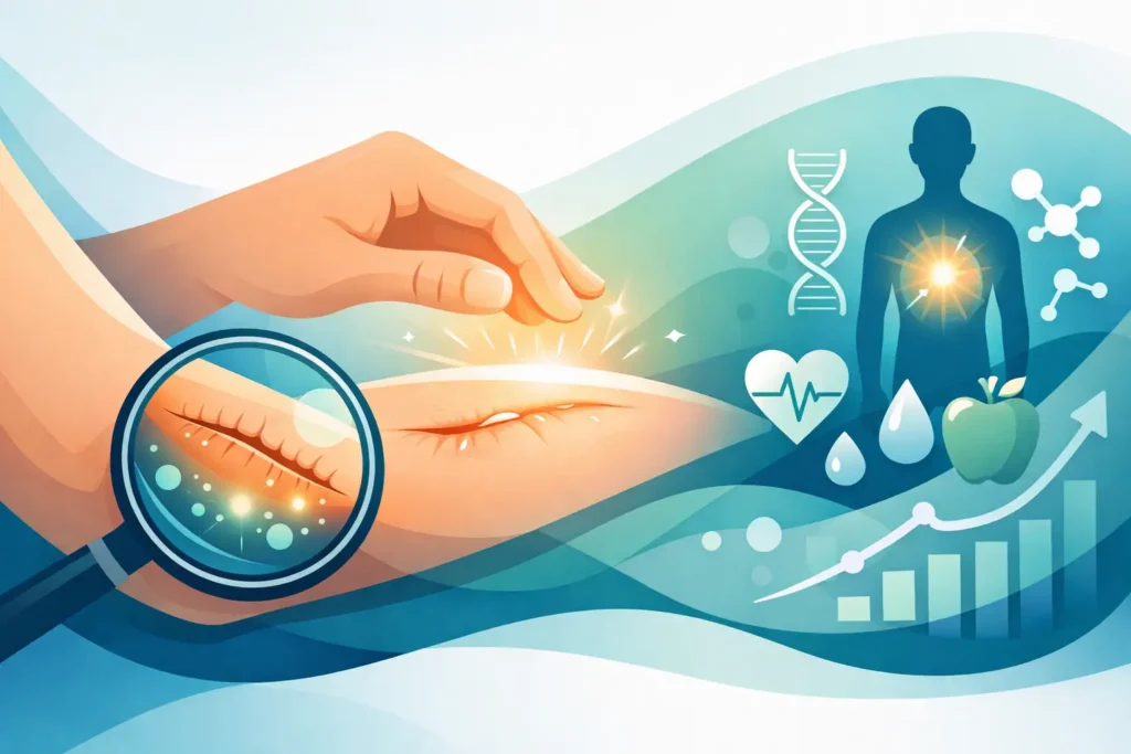 Cicatrización acelerada con optimización metabólica