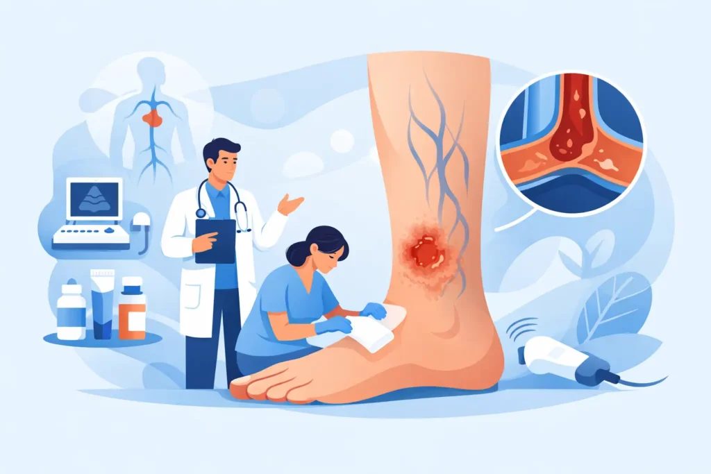 Cómo tratar una úlcera venosa con criterio vascular