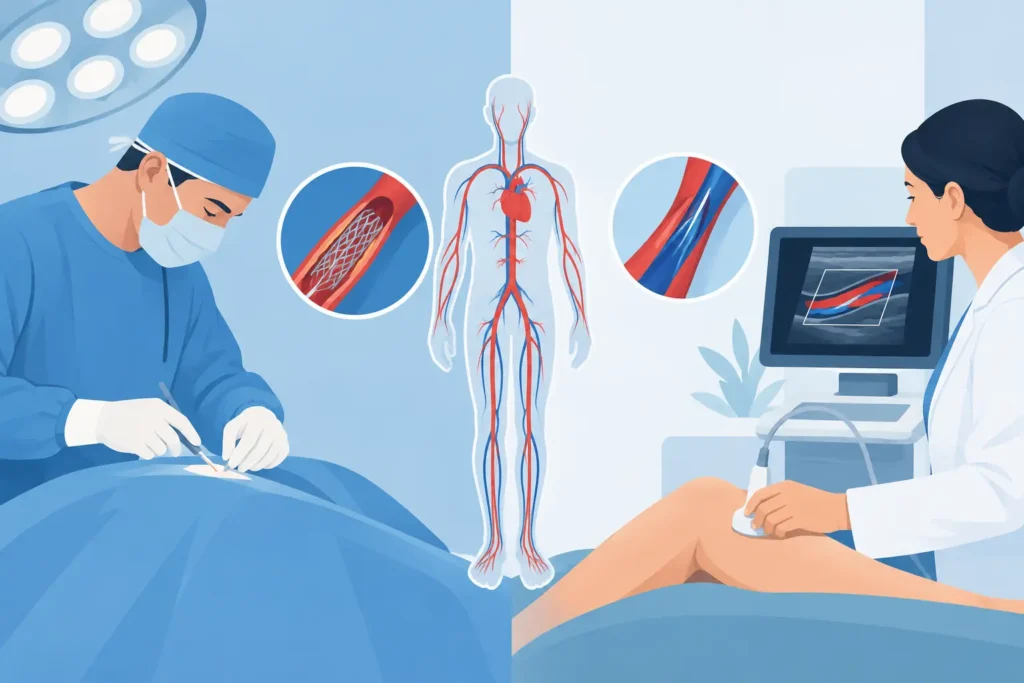 Cirugía vascular o angiología: diferencias clave