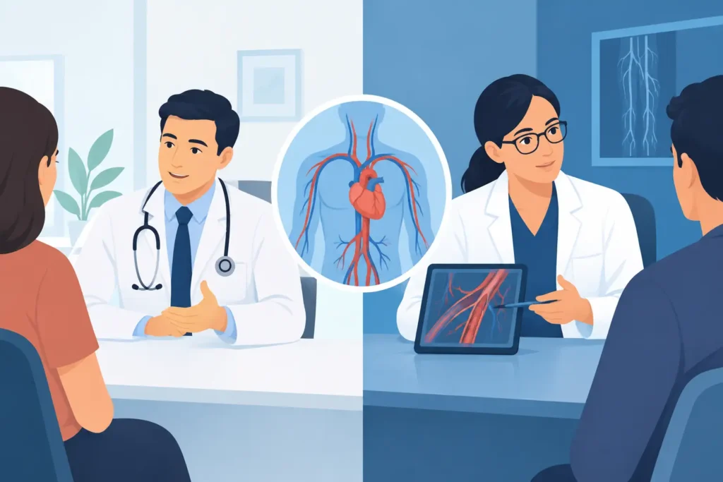 Cuándo ir con un angiólogo y no al médico general