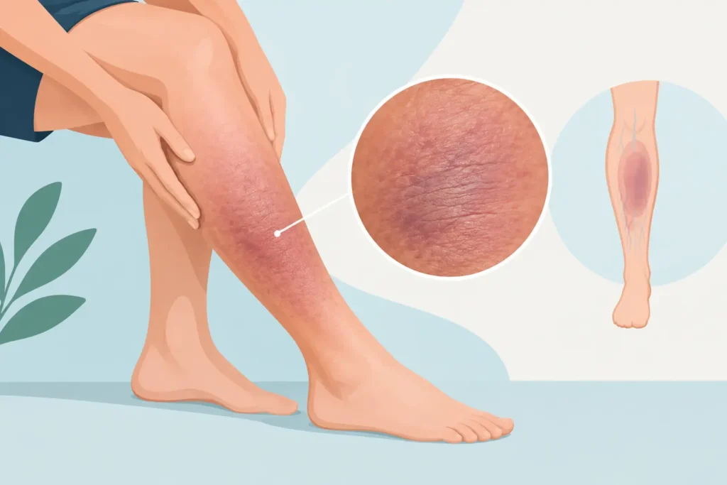 Piel de la pierna dura y acartonada: lipodermatoesclerosis