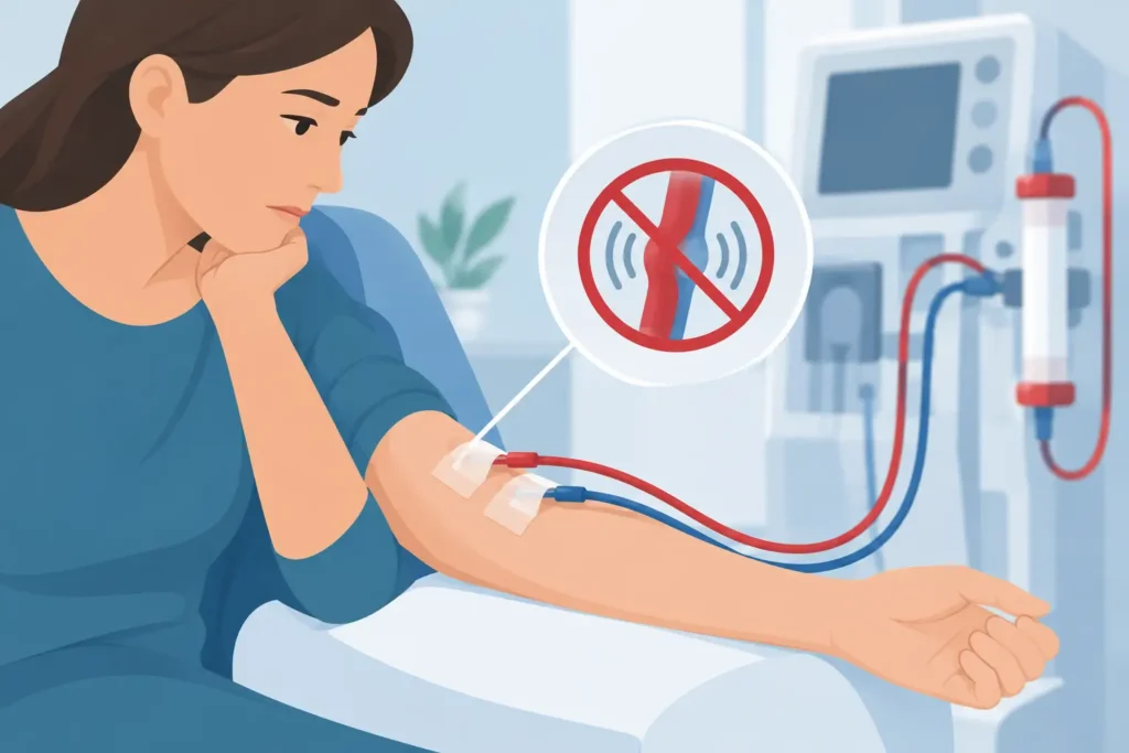 ¿Por qué mi fístula de hemodiálisis dejó de vibrar?